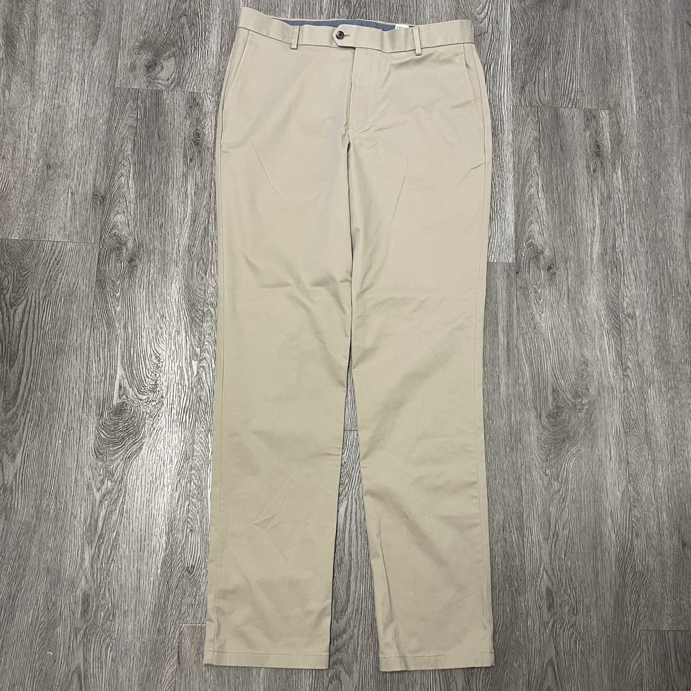 Charles Tyrwhitt Pants Men's 33x33 Khaki Classic Fit Chino Non-Iron Golf Office